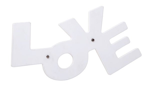 Wandhalter "Love" 62x7x31 cm Weiß MDF sconto