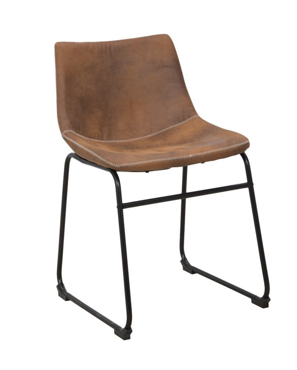 Metropolitan Touch Stuhl 45 x 50 x 74,5 cm in Eisen und braunem und schwarzem PU prezzo