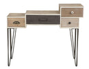 Console Raw 106x44x85 cm in Ferro e MDF Marrone e Nero-2