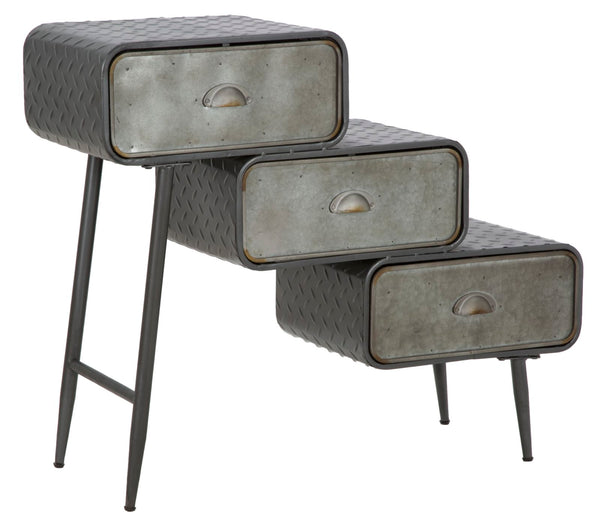 online Iron Schulschrank 3 Schubladen 86x29,5x71 cm in Grey Iron