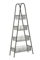 Scaletta Metal 72x34x164 cm in Ferro Grigio-1