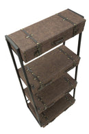 Libreria Travel 86,5x55x181 cm in Ferro e MDF e PU-9