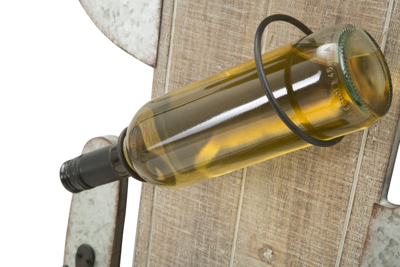 Porta Bottiglie da Muro Cactus 46x12x96 cm in Ferro e MDF-4