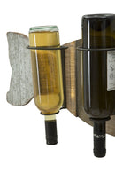 Porta Bottiglie da Muro Balena 80x12,5x25 cm in Ferro e MDF-5