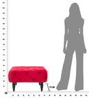 Puff Brigitte Bordeaux 74x74x43 cm Poliestere e MDF e Spugna Bordeaux-10