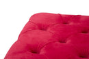 Puff Brigitte Bordeaux 74x74x43 cm Poliestere e MDF e Spugna Bordeaux-5