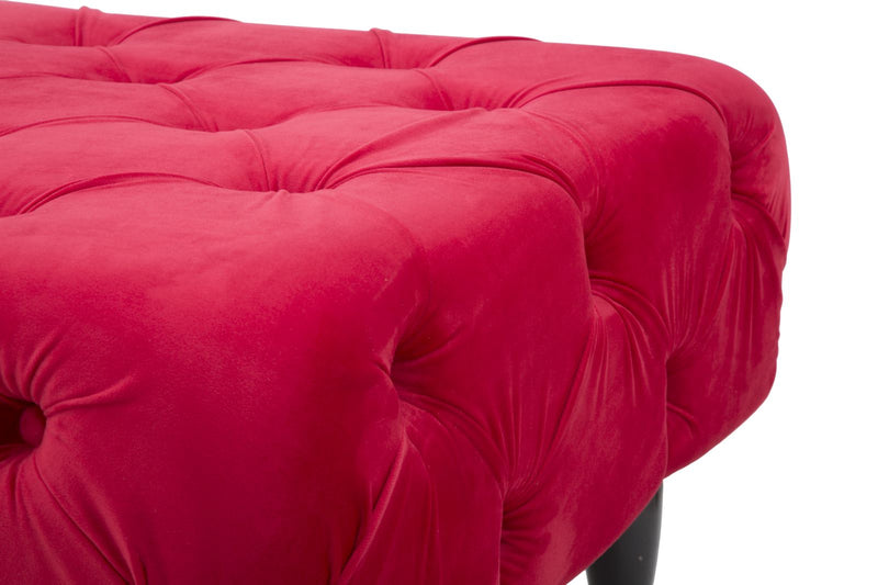 Puff Brigitte Bordeaux 74x74x43 cm Poliestere e MDF e Spugna Bordeaux-7