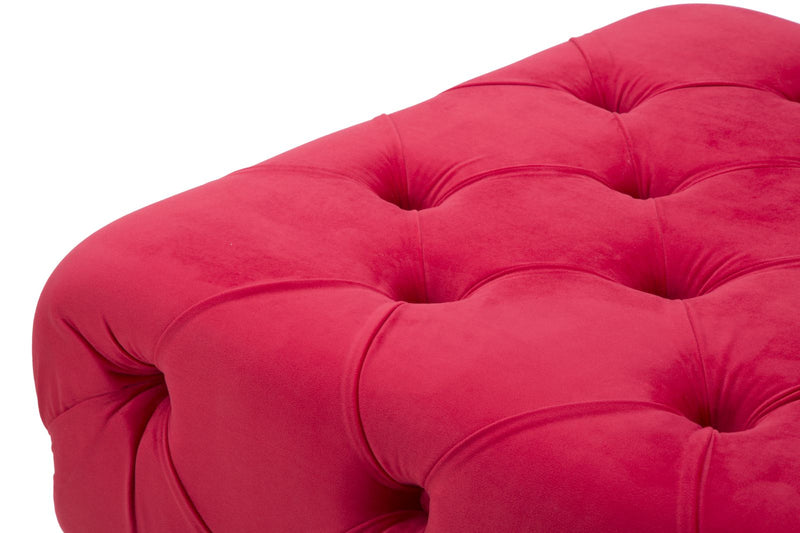 Puff Brigitte Bordeaux 74x74x43 cm Poliestere e MDF e Spugna Bordeaux-8