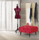 Puff Brigitte Bordeaux 74x74x43 cm Poliestere e MDF e Spugna Bordeaux-9