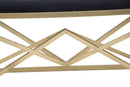 Panca Piramid 100x40x45 cm in Ferro e Spugna e Poliestere Oro e Nero-7