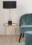 Tavolinetto da Caffé Glam Oro/Mirror Ø40x49 cm in Ferro e Vetro Oro-7