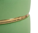 Sgabello Paris Verde Chiaro Ø35x40,5 cm in Legno Spugna e Poliestere Verde e Oro-5