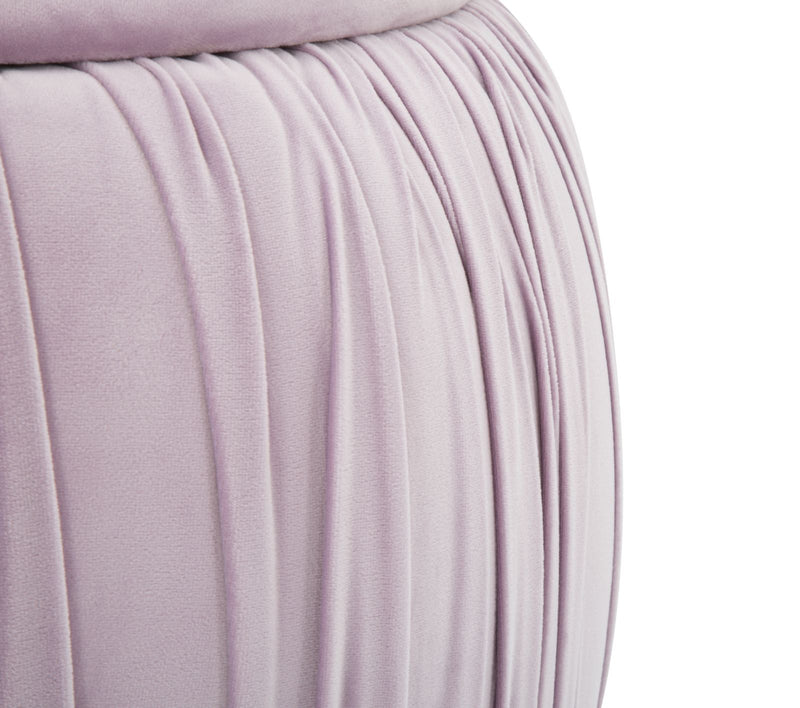 Puff Contenitore Paris Rosa Ø41x41 cm Legno Spugna e Velluto Sintetico Rosa e Oro-5