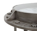 Tavolo da Caffé Bolt Coppia Ø59,5x64-45x52 cm Legno e Ferro Grigio-6