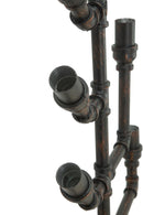 Porta Bottiglie da Muro Manhattan 8 Posti 40x9x82 cm in Ferro Nero e Rame-7