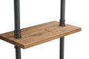 Mensole da Muro Manhattan 100x23x98 cm Legno di Abete e in Ferro Grigio e Marrone-6