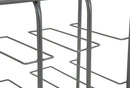 Porta Bottiglie Rack Quadrato 9 Posti 40x23x47,5 cm in Ferro Grigio-5