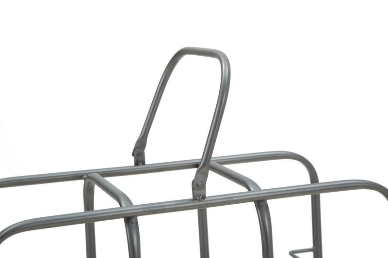 Porta Bottiglie Rack Quadrato 9 Posti 40x23x47,5 cm in Ferro Grigio-6