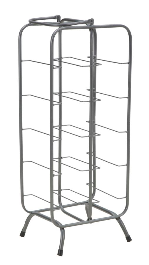 sconto Rechteckiges Flaschenregal Regal 10 Plätze 28x23x67 cm in Grey Iron