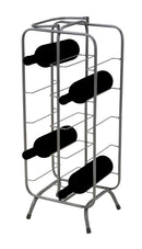 Porta Bottiglie Rack Rettangolare 10 Posti 28x23x67 cm in Ferro Grigio-8
