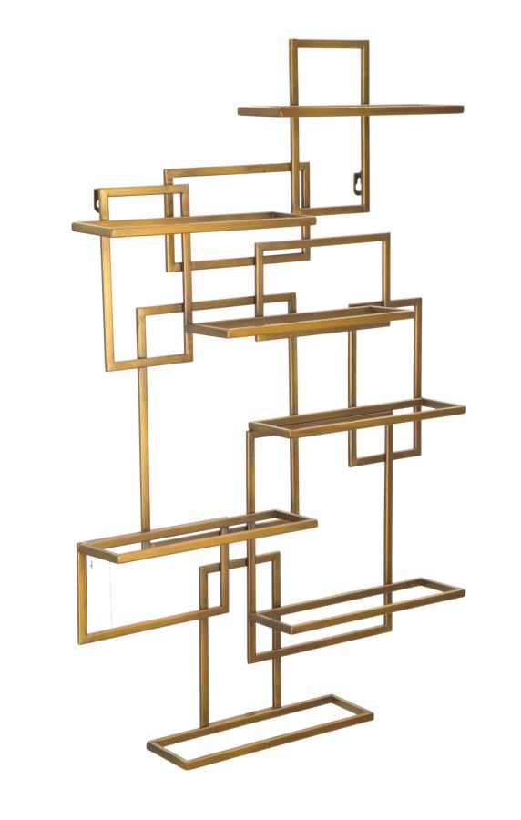 Porta Bottiglie Glam Verticale 50x10x79.5 cm in Ferro Oro-8