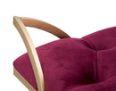 Panca Glam Luxy Bordeaux 103x43x47 cm in Ferro e MDF e Spugna e Poliestere Bordeaux e Oro-8