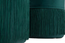 Puff Contenitore Lines Coppia Verde Ø35x42-30x32 cm in Legno e Spugna e in Ferro e Poliestere Verde-6