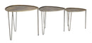 Tavolinetti Delhi Set 3 Pz Ø53,5x54x47-45,5x46x41-38x38x35 cm in Ferro Nero e Bronzo-1