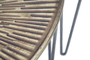 Tavolinetti Delhi Set 3 Pz Ø53,5x54x47-45,5x46x41-38x38x35 cm in Ferro Nero e Bronzo-8