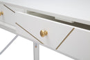 Console Luxy 100x40x79 cm in Legno e MDF e in Ferro Bianco e Oro-5