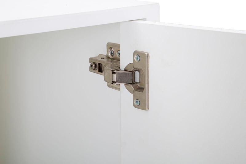 Porta Tv Luxy 140x50x55 cm in Legno e MDF e in Ferro Bianco e Oro-6