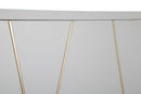 Cassettiera Luxy 80x40x80 cm in Legno e MDF e in Ferro Bianco e Oro-8