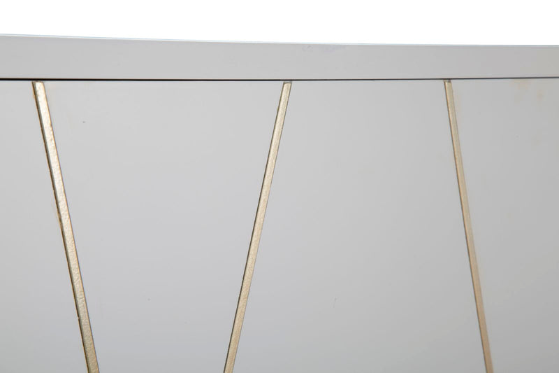 Cassettiera Luxy 80x40x80 cm in Legno e MDF e in Ferro Bianco e Oro-8