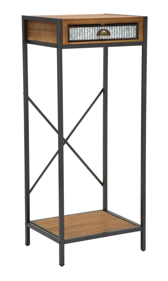 Irischer Telefonständer 50 x 40 x 121 cm aus Eisen und braunem und grauem Tannenholz online