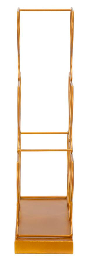 Porta Bottiglie Glass 6 Posti 31x12,7x53 cm in Ferro Oro-5