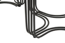 Tavolinetti Dublino Coppia Ø50,5x61,5 - 40,5x57 cm in Ferro e Vetro Nero-6