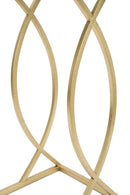 Tavolinetto da Divano Glam 45,5x25,5x60 cm in Ferro e Vetro Nero e Oro-7