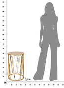 Tavolinetto Venice Ø37x58 cm in Ferro Oro-8