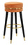 Barhocker Paris Ø35x74 cm aus Holz und orangefarbenem Samtstoff