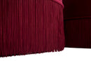Puff Contenitore Lines New Coppia Bordeaux Ø71x41-55x33 cm in Legno Spugna e Poliestere Bordeaux-6