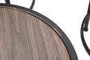 Tavolinetti Essential Tris Ø46x58-40x50-34x44 cm in Ferro e MDF Nero e Marrone-8