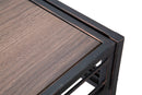 Console Essential 110x40x80 cm in Ferro e MDF Nero e Marrone-7