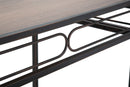 Console Essential 110x40x80 cm in Ferro e MDF Nero e Marrone-8