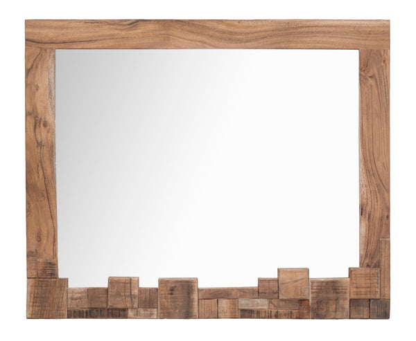 Mumbai Spiegel 90 x 2,5 x 75 cm aus Akazienholz und braunem und schwarzem Eisen online