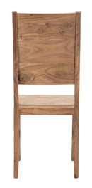 Set 2 Sedie 45x45x100 cm in Legno di Acacia Mumbai Marrone-3