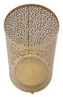 Porta Ombrelli Holes Glam Ø24x43 cm in Ferro Oro-2