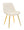Set mit 2 gepolsterten Stühlen 51 x 59 x 79 cm in Creme und Gold Paris Polyester