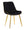 Set mit 2 gepolsterten Stühlen 51 x 59 x 79 cm aus schwarzem und goldenem Pariser Polyester