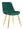 Set mit 2 gepolsterten Stühlen 51 x 59 x 79 cm aus grünem und goldenem Pariser Polyester