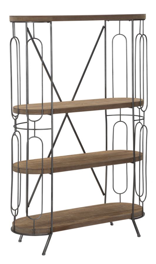 New Mexico Bücherregal 100 x 38 x 150,5 cm aus Eisen und braunem und grauem MDF acquista